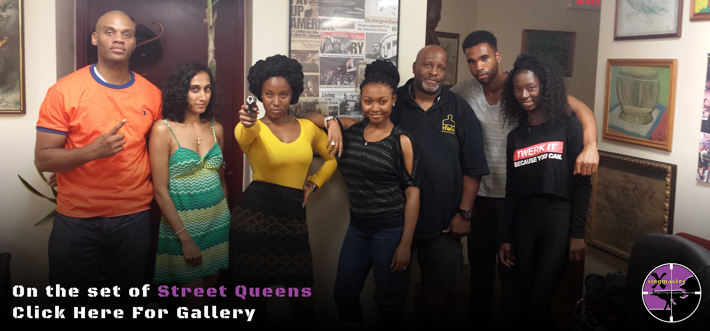 on set with street queens gallery