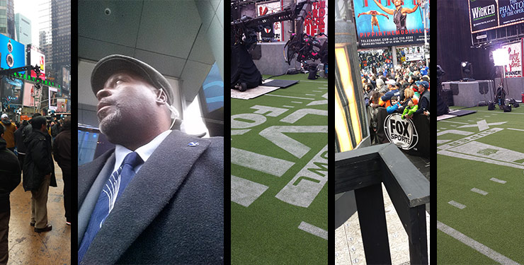 Working Security for Fox Sports Super Bowl Event Times Square