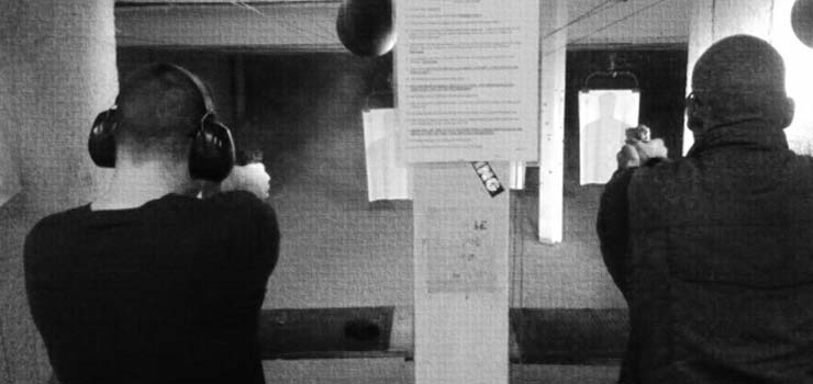 student at the range